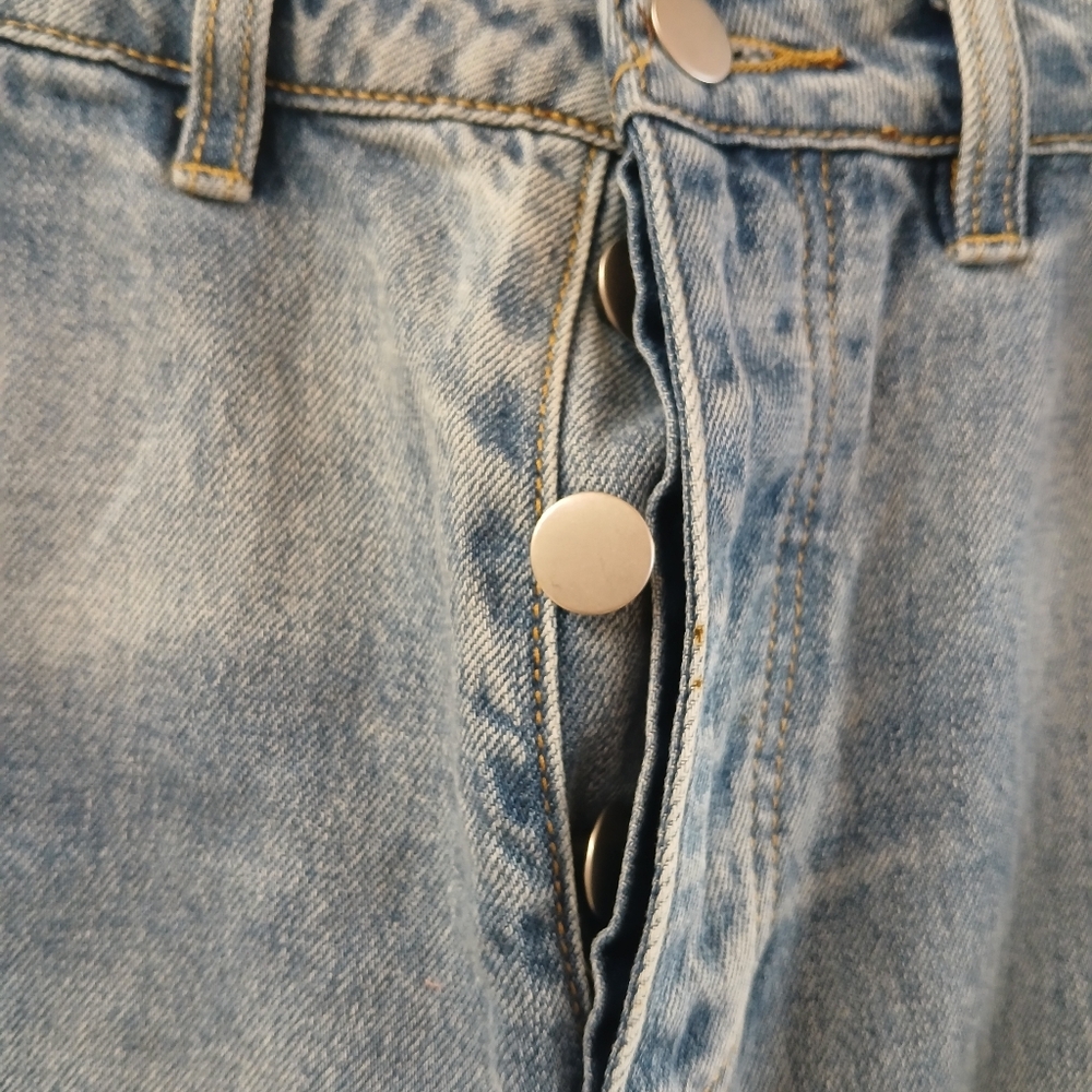 Easel Patchwork Flare Jeans Small - image 3